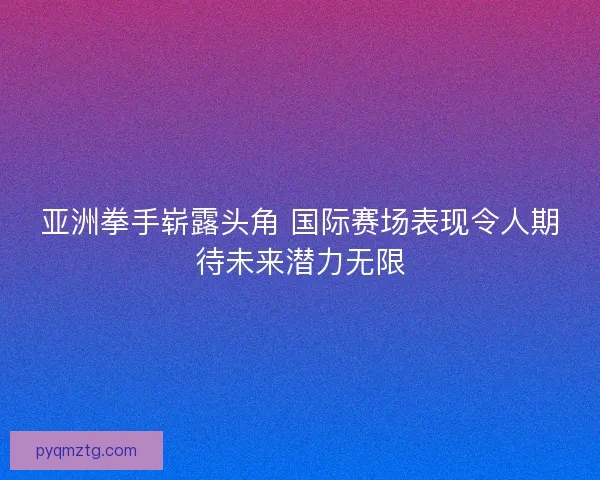 亚洲拳手崭露头角 国际赛场表现令人期待未来潜力无限 亚洲拳手崭露头角 国际赛场表现令人期待未来潜力无限