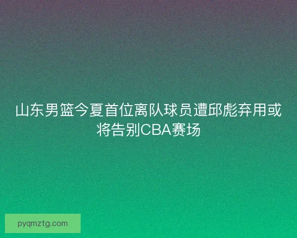山东男篮今夏首位离队球员遭邱彪弃用或将告别CBA赛场 山东男篮今夏首位离队球员遭邱彪弃用或将告别CBA赛场